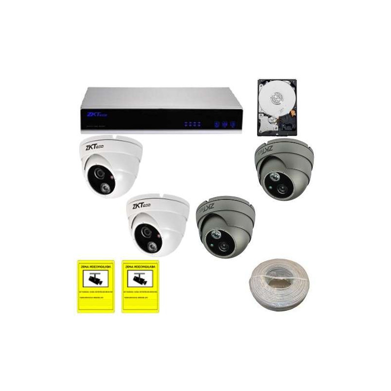 Kit videovigilancia IP domo con disco duro