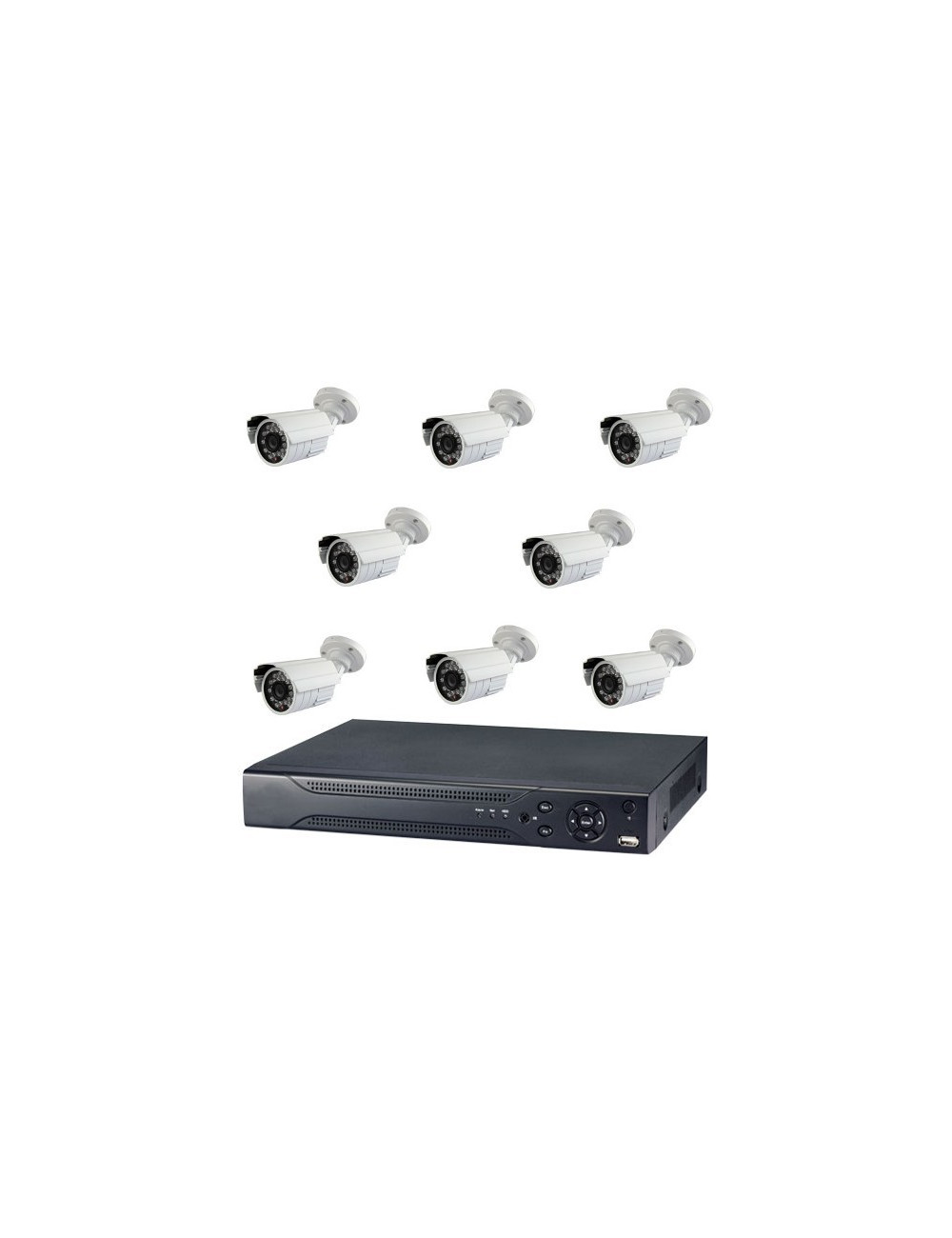 Kit videovigilancia ultraeconómica 8 bulleds exterior