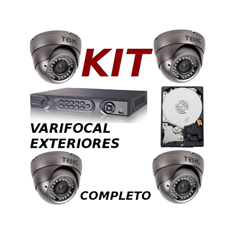 Kit videovigilancia exteriores completo