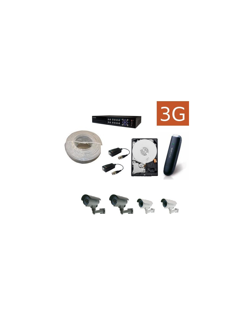 Kit videovigilancia 3G exteriores 4