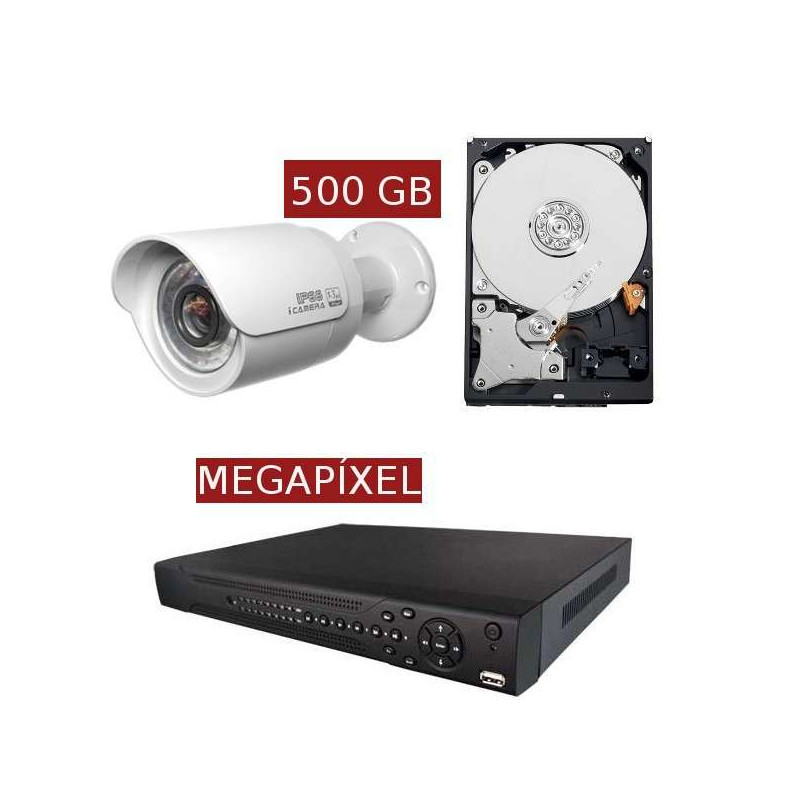 Kit videovigilancia megapíxel KITMEGA1BULL