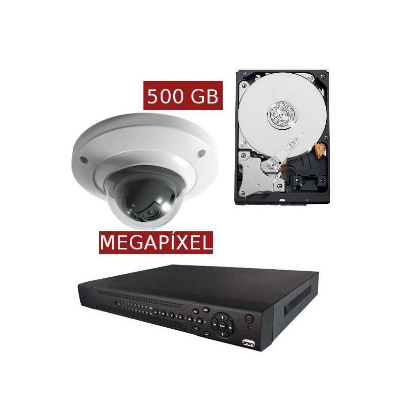 Kit videovigilancia megapíxel KITMEGA1DOM