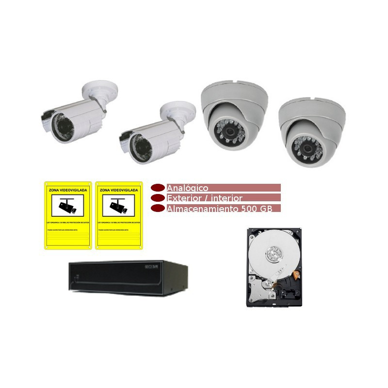 Kit videovigilancia analógica exterior