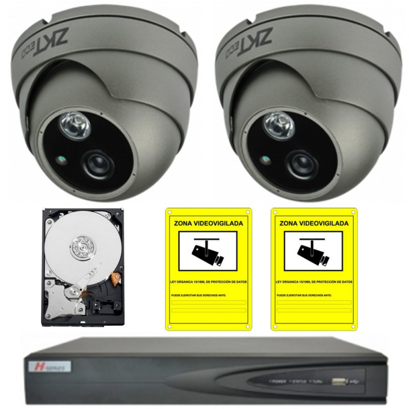 Kit videovigilancia megapíxel con disco duro