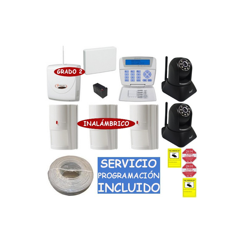 Kit de alarma grado 3 Bentel con cámaras IP